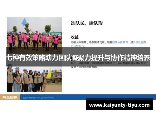 七种有效策略助力团队凝聚力提升与协作精神培养